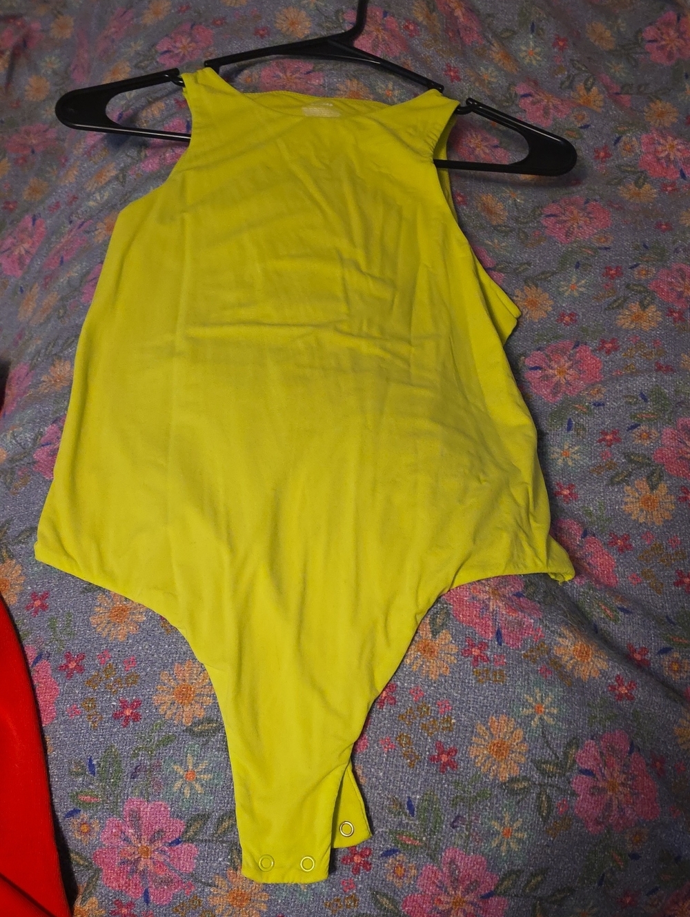 SKIMS Neon Yellow Sleeveless Bodysuit